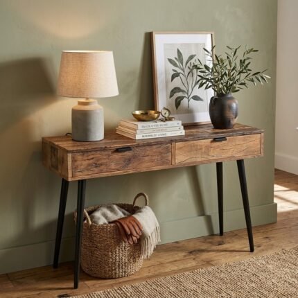 Console 120 en Bois Massif Recyclé & Métal Noir – 2