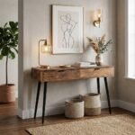 Console 120 en Bois Massif Recyclé & Métal Noir – 2