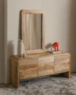 Aparador Baixo em Madeira de Manga com 6 Gavetas Vanile