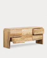 Aparador Baixo em Madeira de Manga com 6 Gavetas Vanile - Image 5