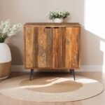 Buffet en bois recyclé vintage 90