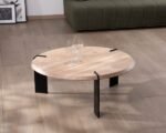 Table basse ronde en acacia - Image 8