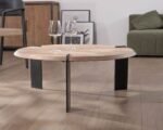 Table basse ronde en acacia - Image 9