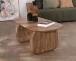 Table basse ovale en manguier
