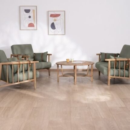 Canapé 2 places en tissu gaufré