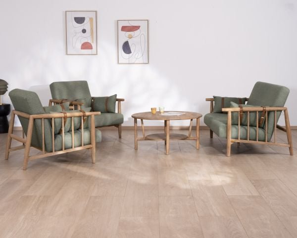 Canapé 2 places en tissu gaufré Canapé 2 places en tissu gaufré