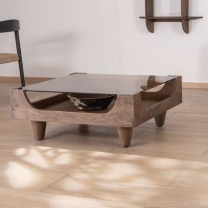 Table basse carrée en manguier