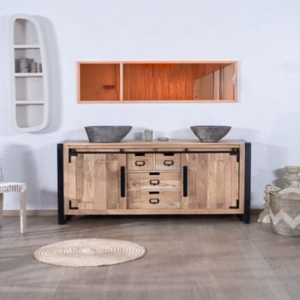 Meuble sous vasque en bois