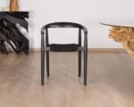 Lot de 4 chaises en teck noir et cordage tressé  - Image 6