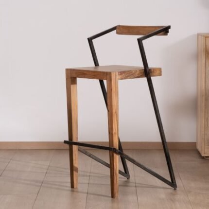Chaise de bar en acacia massif