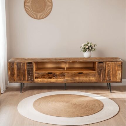 Grand Meuble TV 205cm en Bois