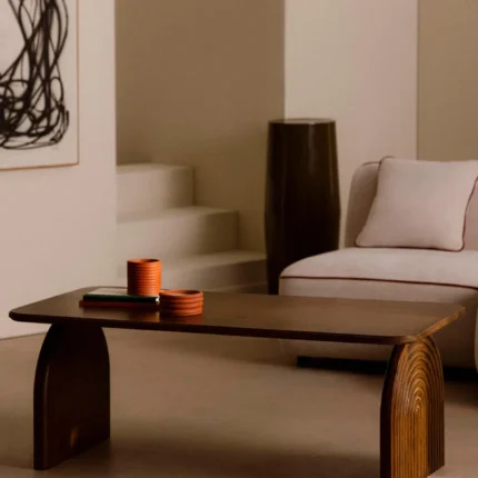 Mesa de Centro Rectangular Lenis me Madeira