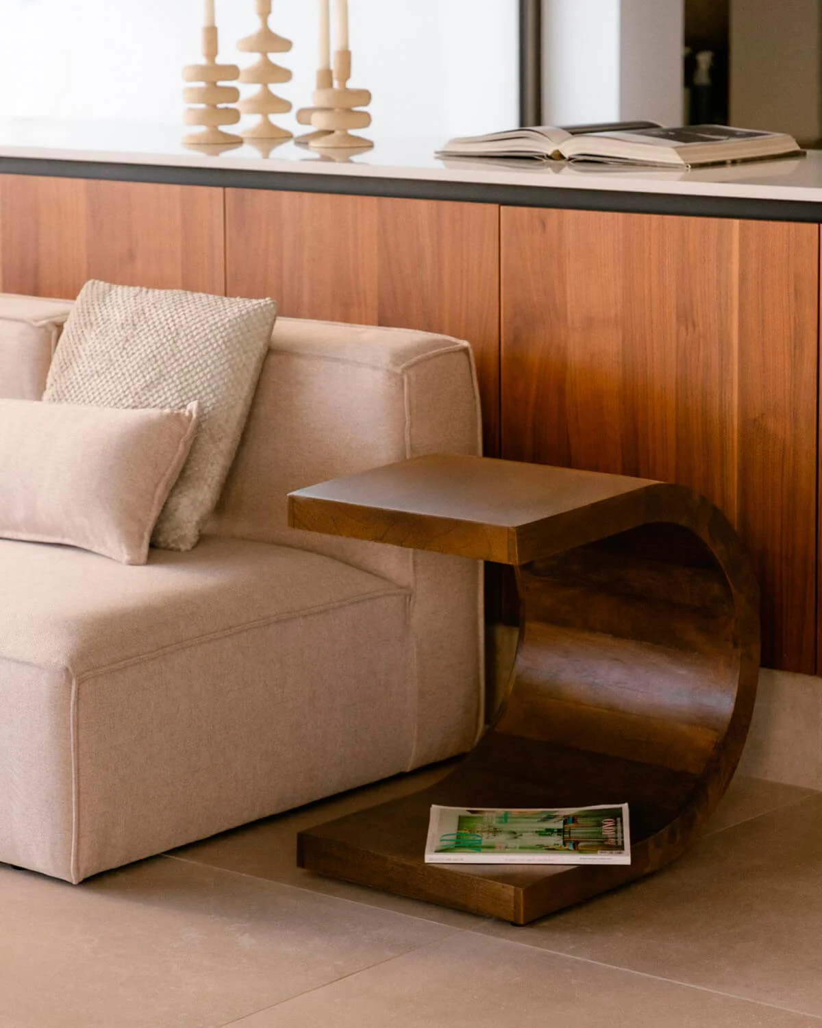 Mesa Lateral de Madeira de Manga Mesa Lateral de Madeira de Manga