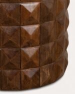 Mesa Lateral Redonda de Madeira de Manga - Image 3