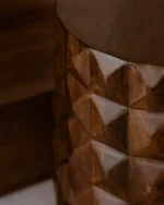 Mesa Lateral Redonda de Madeira de Manga - Image 5