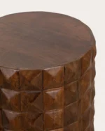 Mesa Lateral Redonda de Madeira de Manga - Image 2