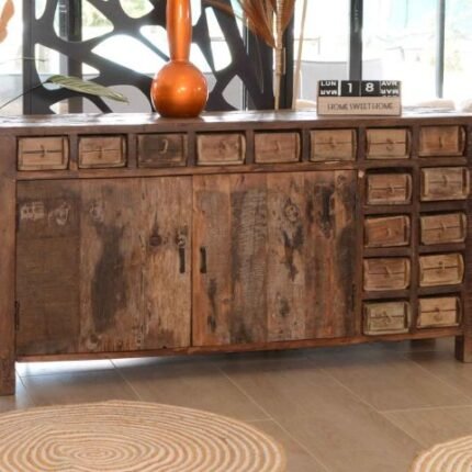 Buffet bas 2 portes en bois massif