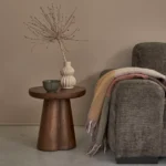 table de salon ronde en bois de manguier massif - Image 5