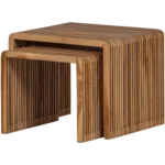 Set of 2 Organic Recycled Side Tables  - Image 2