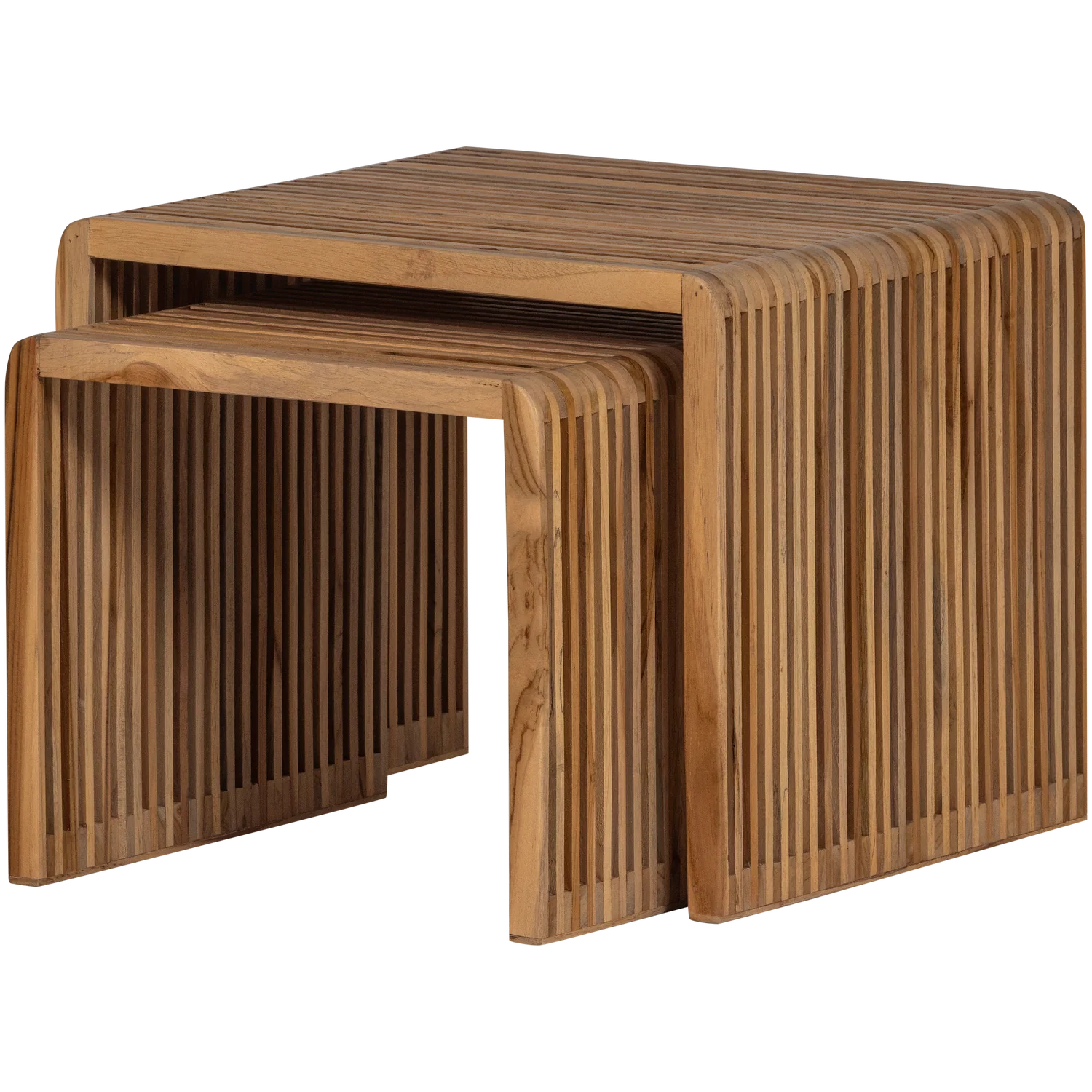 Set of 2 Organic Recycled Side Tables  - Image 2