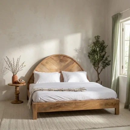Damian Solid Mango Wood Bed 
