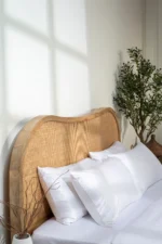 Béryl Rattan Mango Wood Bed - Image 3