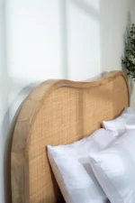 Béryl Rattan Mango Wood Bed - Image 4