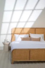Honorine Rattan Mango Wood Bed - Image 3