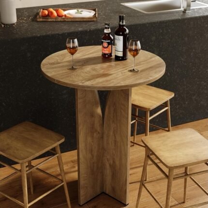 Table haute en bois massif 