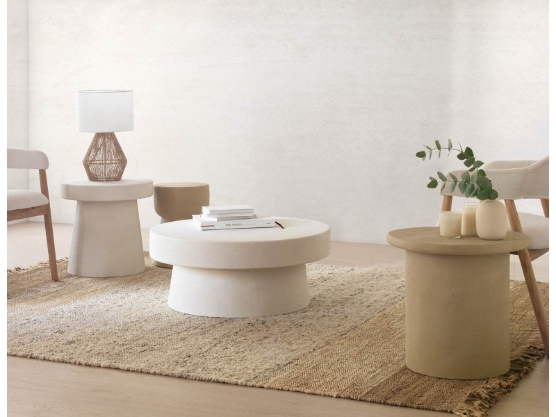 Table basse ciment blanc Table basse ciment blanc