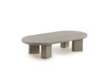 Table basse ovale microciment sable - Image 4