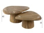 lot de 2 tables basses en bois de - Image 4