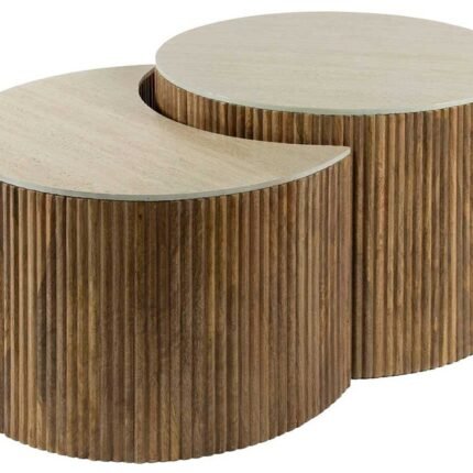 lot de 2 tables basses gigognes Jade