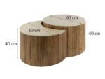 lot de 2 tables basses gigognes Jade - Image 4