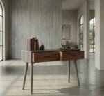 Table console en bois massif de