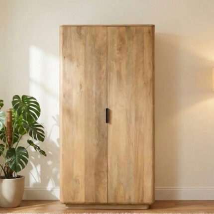 Armoire en bois de manguier naturel