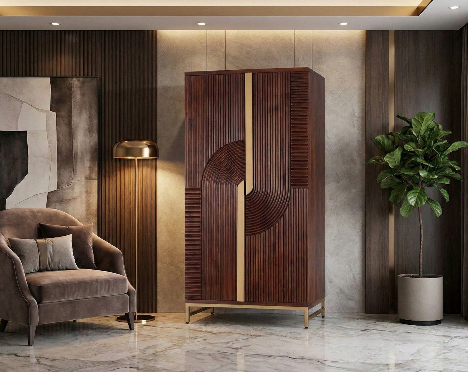 Meuble bar en bois de manguier Meuble bar en bois de manguier