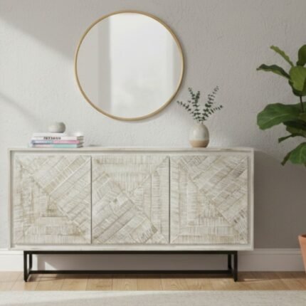 Buffet 3 portes en bois de manguier