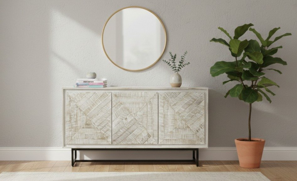 Buffet 3 portes en bois de manguier Buffet 3 portes en bois de manguier