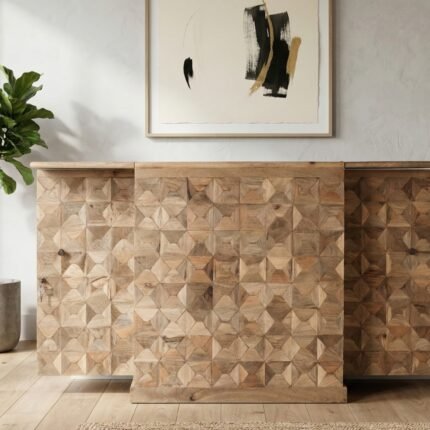 Meuble bar en bois de manguier