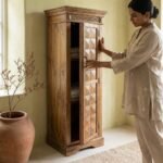 1Meuble bar en bois de manguier