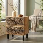 Table de chevet en bois de