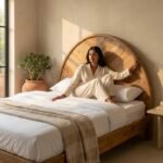 Damian Solid Mango Wood Bed  - Image 2