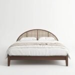Dark Wood & Rattan Arch bed - Image 5