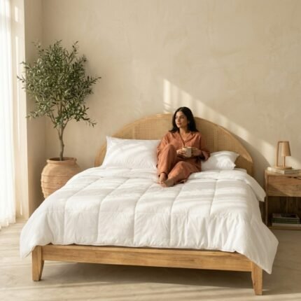 Soft Arch Rattan Headboard