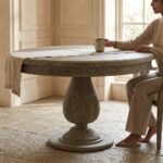 120cm Pedestal Acorn Dining Table - Image 3