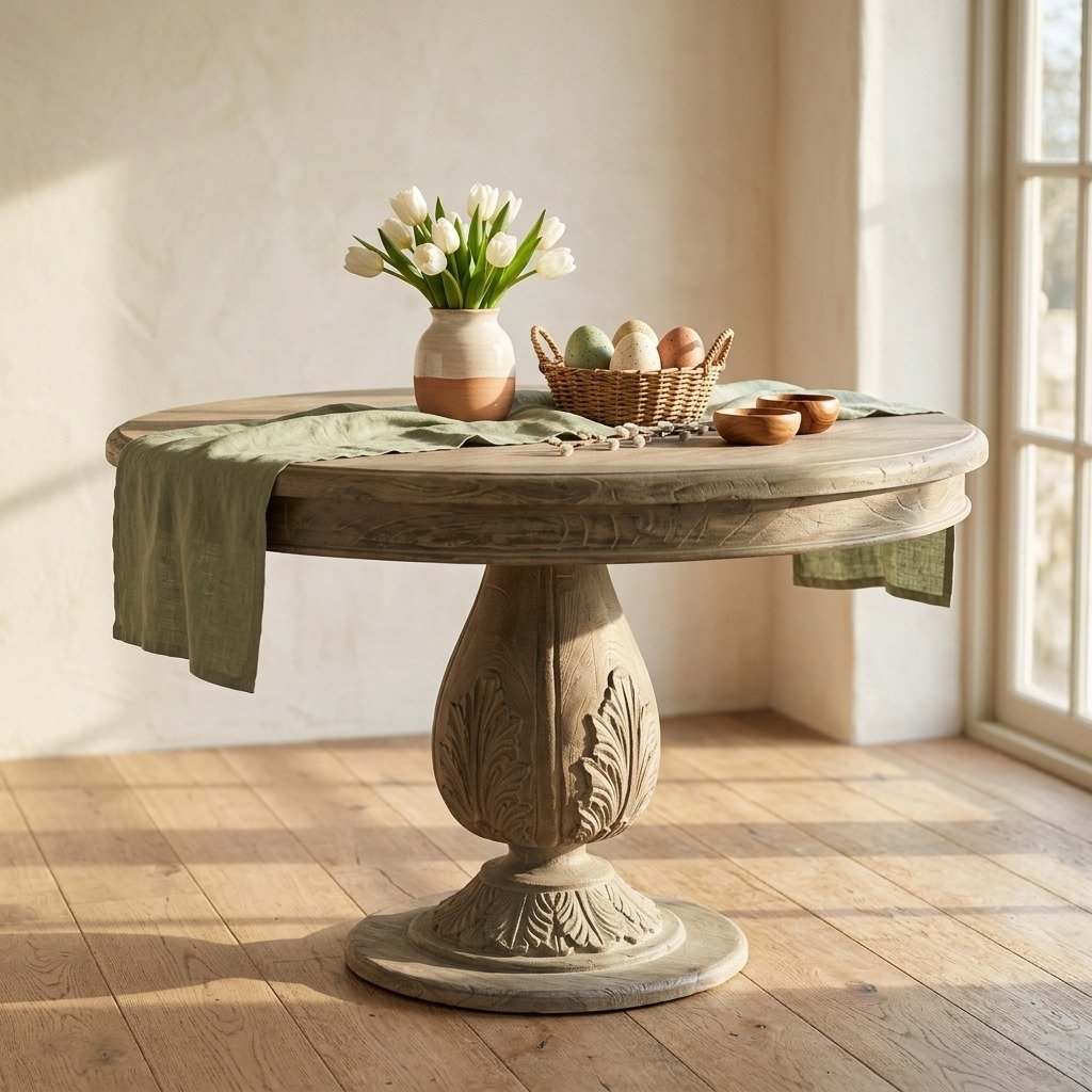120cm Pedestal Acorn Dining Table 120cm Pedestal Acorn Dining Table