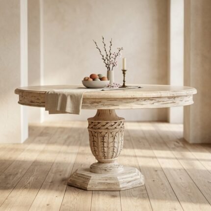 145cm White Cedar Dining Table 