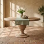 162cm White Cedar Dining Table