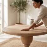 162cm White Cedar Dining Table - Image 3